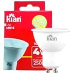 LÂMPADA LED MR16 4W 2,7K AMARELA BIVOLT GU10 KIAN