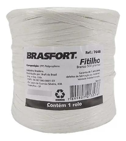 FITILHO PARA AMARRAÇÃO BRANCO 500g BRASFORT