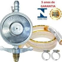 REGULADOR GAS PEQUENO COMPLETO MANGUEIRA 1,25 CM IMAR