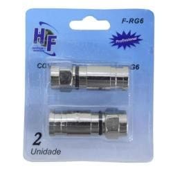 CONECTOR CABO NET RG6 BLISTER C/2 HF
