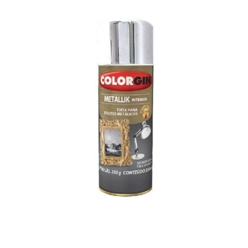 TINTA SPRAY METALICA CROMADO 350ML COLORGIN