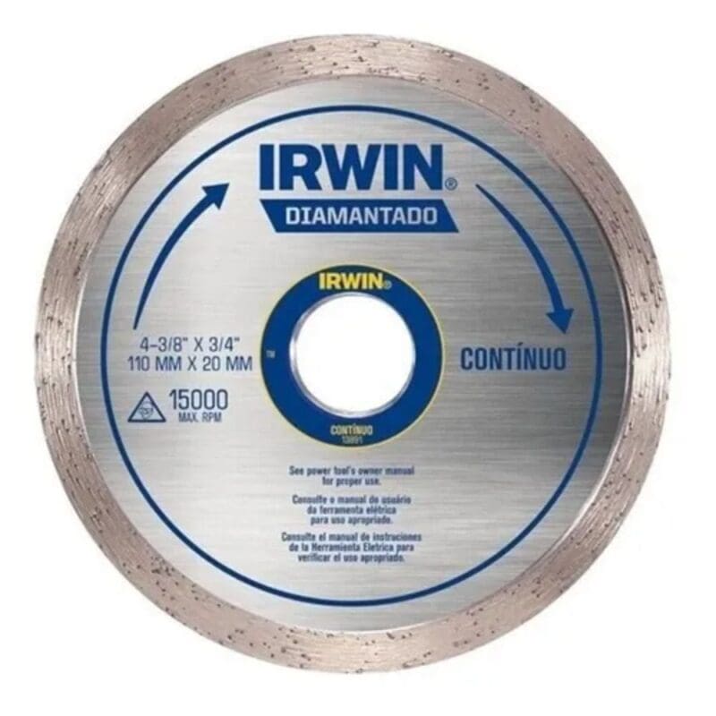 DISCO DIAMANTADO REFRIGERADO LISO 13891 IRWIN